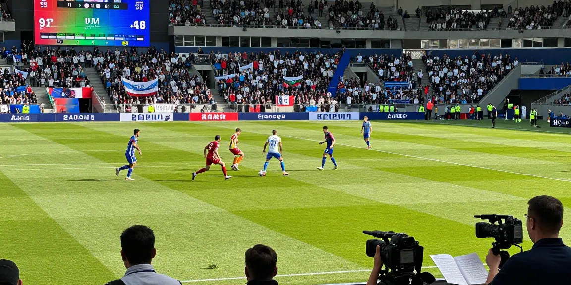 Live football match capturing the intensity of ผลบอลสด updates on the pitch.