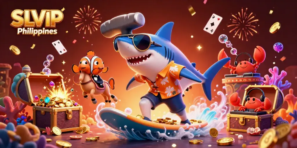 Experience the excitement of SLVIP Philippines with a vibrant 3D casino illustration displaying thrilling adventures.