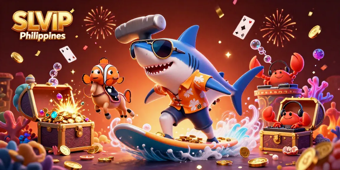 Experience the excitement of SLVIP Philippines with a vibrant 3D casino illustration displaying thrilling adventures.