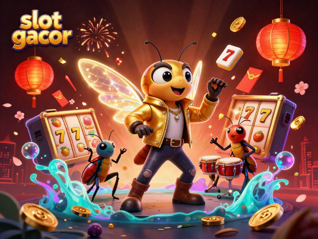 Catch jackpot excitement with slot gacor in this vibrant 3D casino scene.