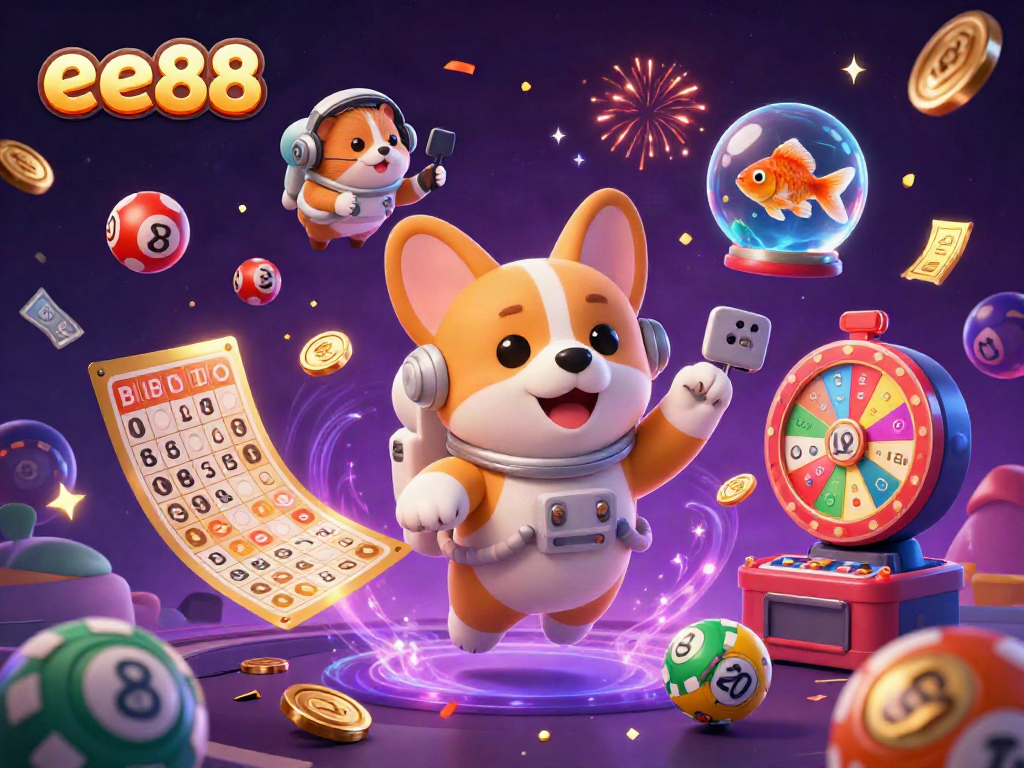 Engage in thrilling gameplay with ee88 in a dynamic casino scene bursting with excitement.
