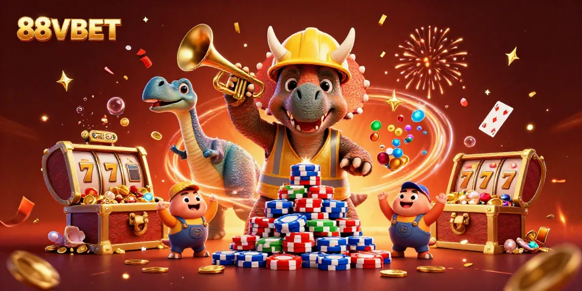 Experience the excitement of 88VBET with vibrant casino characters and engaging gaming elements.