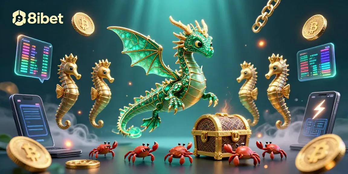 Experience thrilling gaming with 88ibet featuring vibrant 3D sea dragon and treasures.