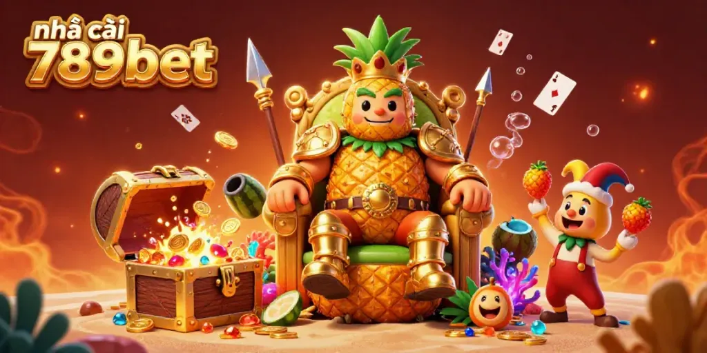 Experience the thrill of casino gaming with nhà cái 789bet in this vibrant tropical scene.
