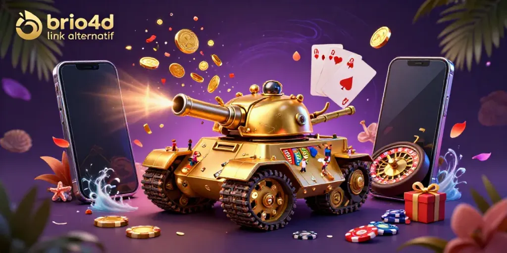Engage with exciting games on the brio4d link alternatif platform featuring a magical casino scene.