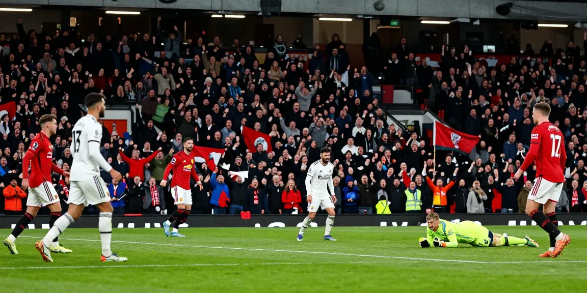 Exciting action during the Manchester United vs Liverpool match with passionate fans and players in action.